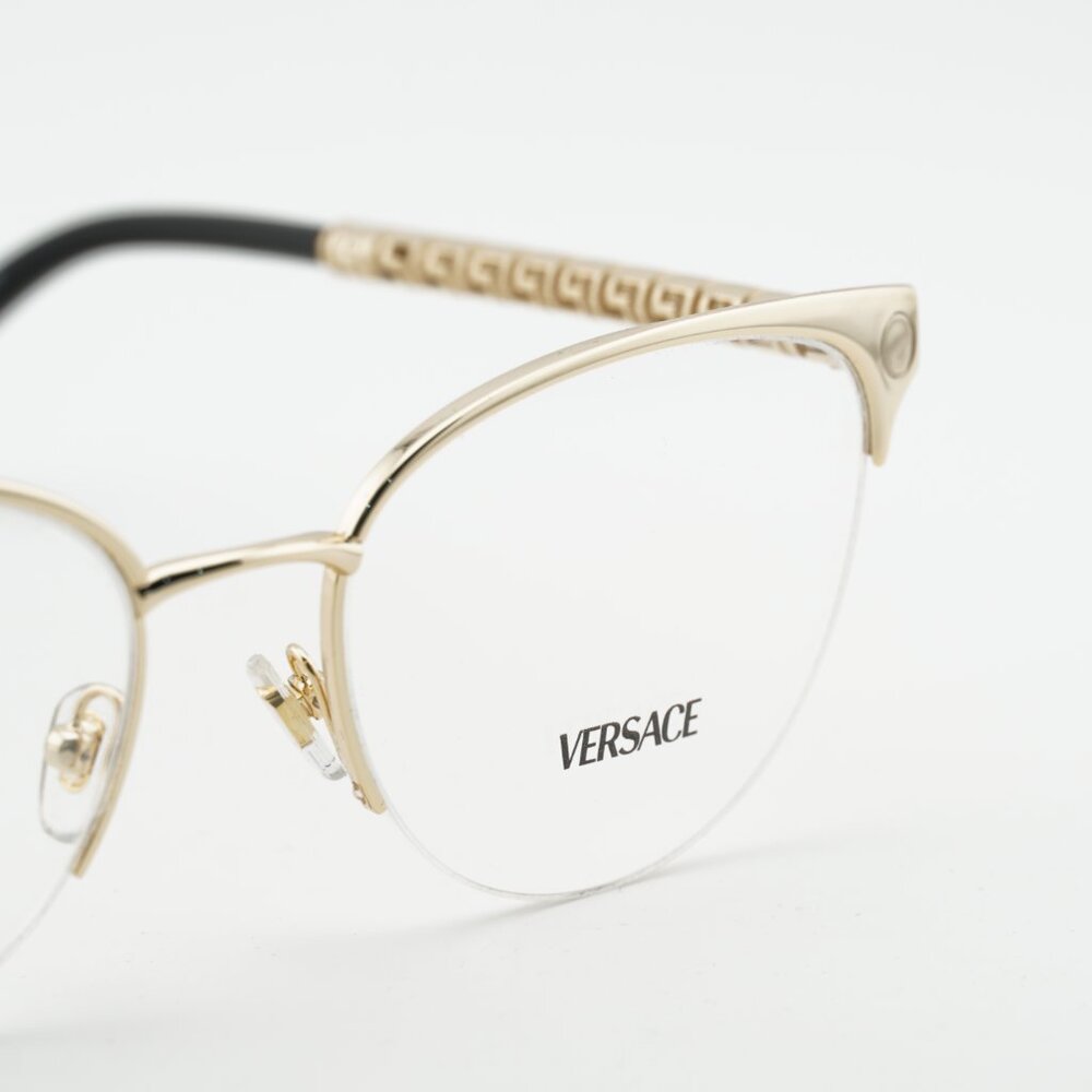 Versace VE1297 1002 Eyeglasses Gold 53mm Cat Eye Frame - Picture 5 of 11